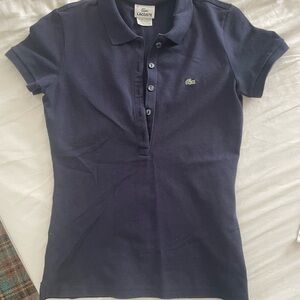 Women's Lacoste Navy Blue Polo Shirt